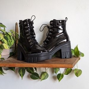 Black Chunky Platform Boots